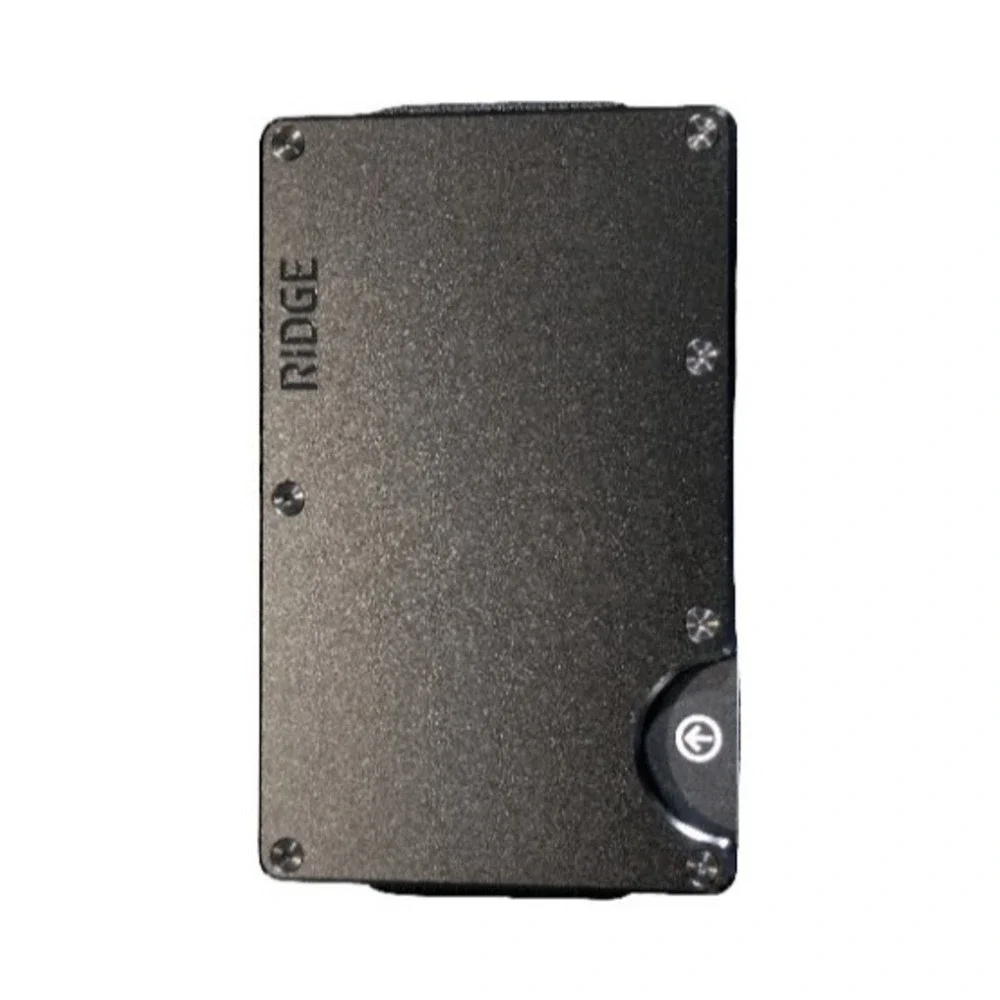 Pp3O The Ridge Wallet 2.0 - Aluminum With Cash Strap - Royal (Black) Model A0449